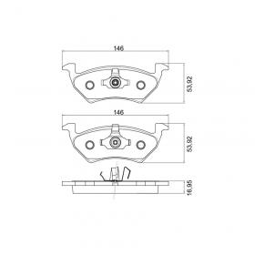PASTILHA FREIO GOL SAVEIRO VOYAGE G5/G6/G7 DIANT. S/ ALARME SISTEMA TEVES PISTAO FERRO FUNDIDO N286